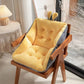 Coussin de chaise en peluche avec dossier intégré et oreilles