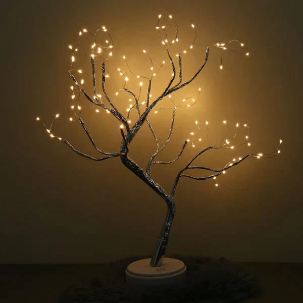 Lampe bonsaï à branches flexibles et micro-LED chaudes