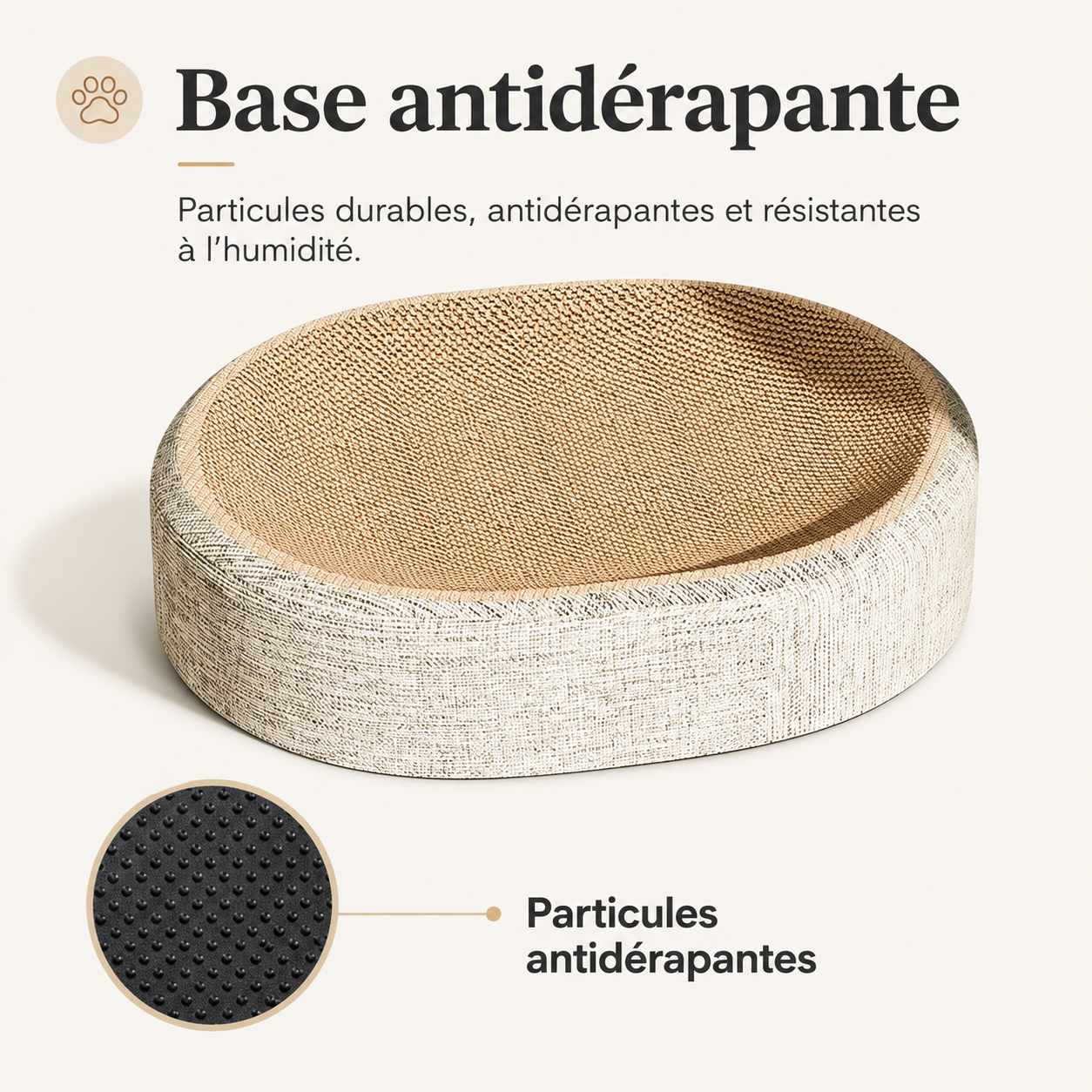 Felineau Griffoir-Lit Ovale en Sisal — 2-en-1