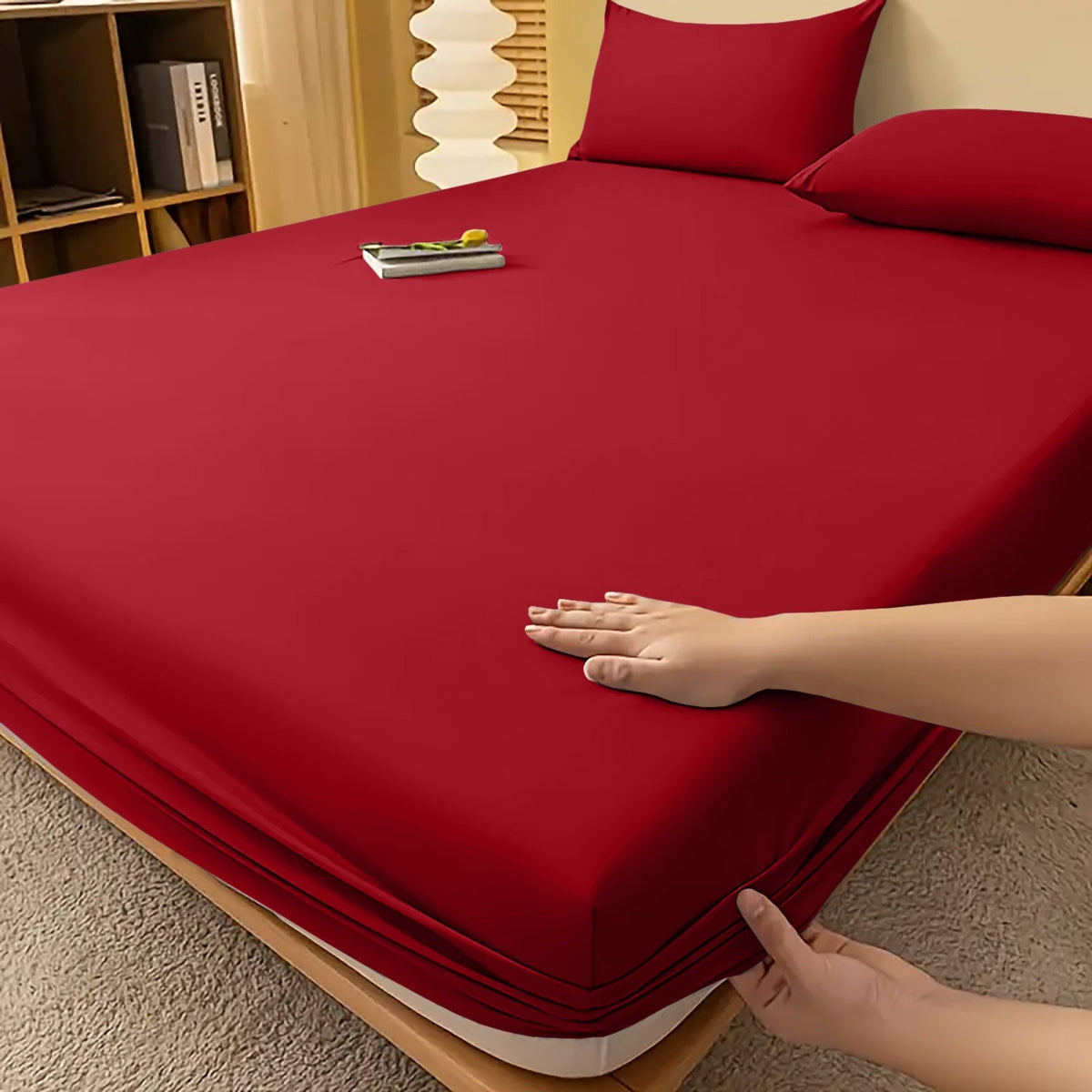 Drap-housse uni à bonnet profond de 29 cm