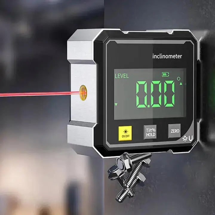Inclinomètre numérique à laser et base magnétique