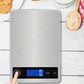 Balance de cuisine rechargeable USB à plateau inox, 15 kg