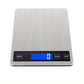 Balance de cuisine rechargeable USB à plateau inox, 15 kg