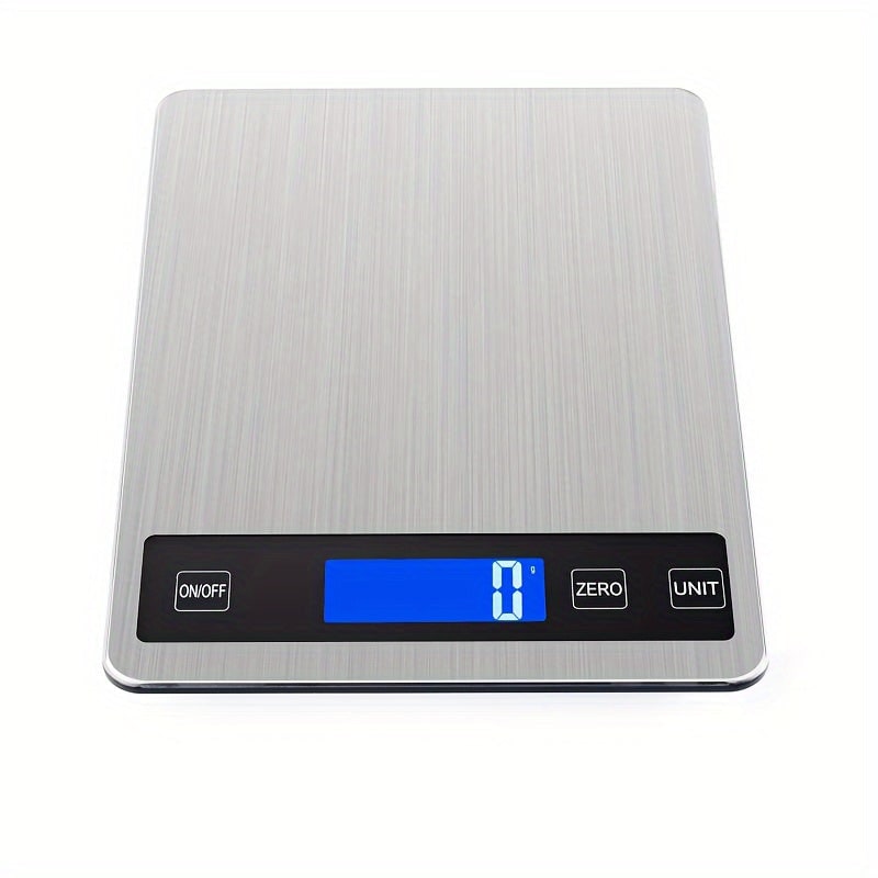 Balance de cuisine rechargeable USB à plateau inox, 15 kg