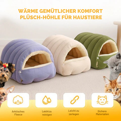 Panier niche pour chat ou petit chien en velours côtelé