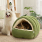 Panier niche pour chat ou petit chien en velours côtelé
