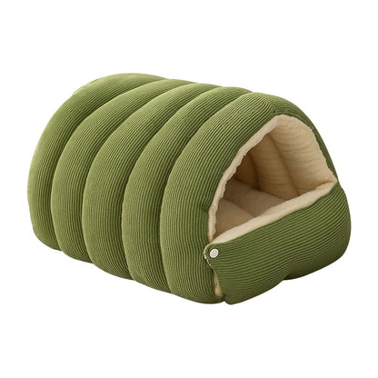 Panier niche pour chat ou petit chien en velours côtelé