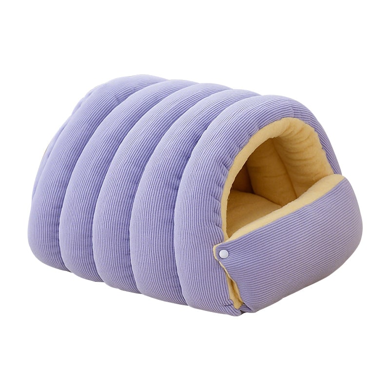 Panier niche pour chat ou petit chien en velours côtelé