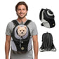 Sac de transport ventral pour chien à maille respirante
