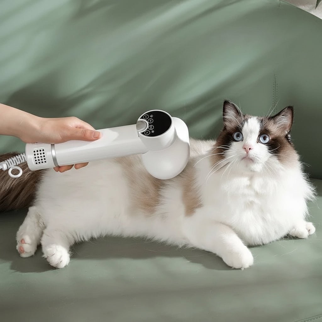Brosse sèche-poils électrique pour chien et chat à écran numérique