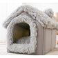 Niche d'intérieur pour chien à coussin amovible