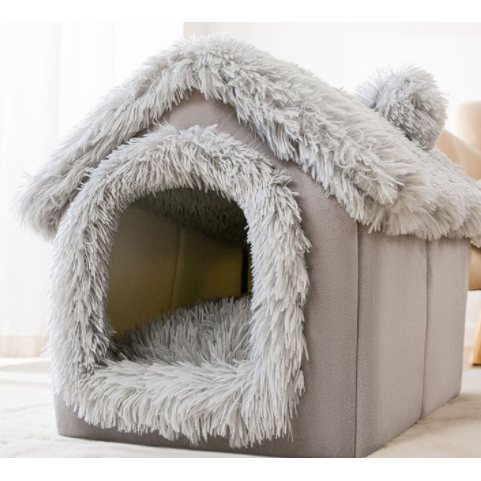 Niche d'intérieur pour chien à coussin amovible