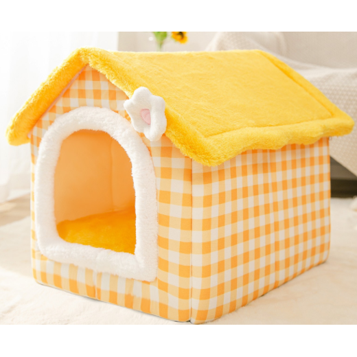 Niche d'intérieur pour chien à coussin amovible