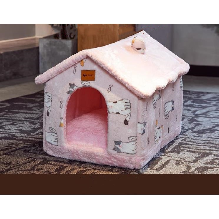 Niche d'intérieur pour chien à coussin amovible