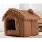 Niche d'intérieur pour chien à coussin amovible