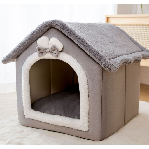 Niche d'intérieur pour chien à coussin amovible