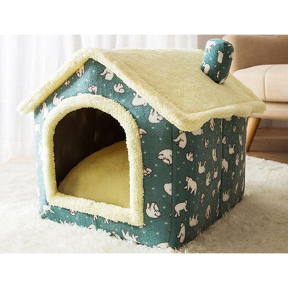 Niche d'intérieur pour chien à coussin amovible