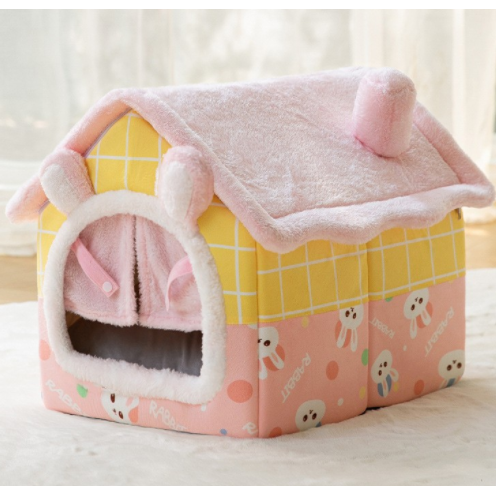 Niche d'intérieur pour chien à coussin amovible
