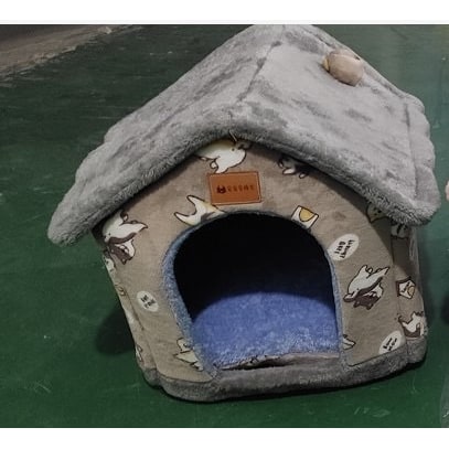 Niche d'intérieur pour chien à coussin amovible