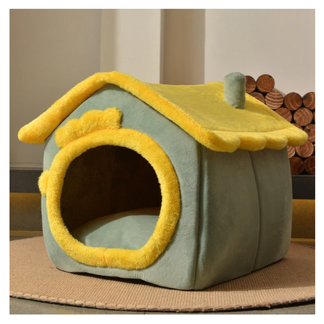Niche d'intérieur pour chien à coussin amovible