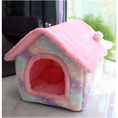 Niche d'intérieur pour chien à coussin amovible