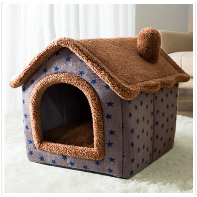 Niche d'intérieur pour chien à coussin amovible