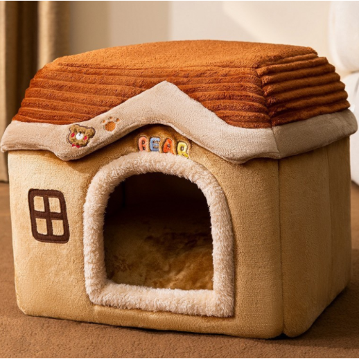 Niche d'intérieur pour chien à coussin amovible