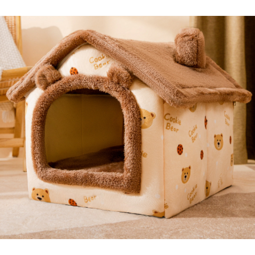Niche d'intérieur pour chien à coussin amovible