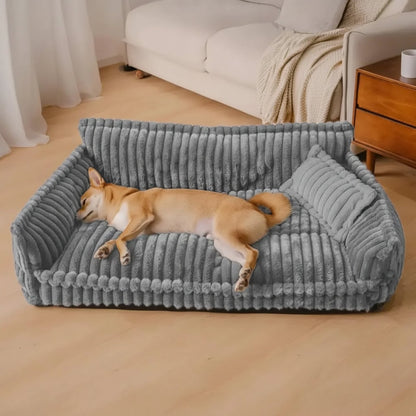 Panier canapé pour chien à rebords et housse lavable