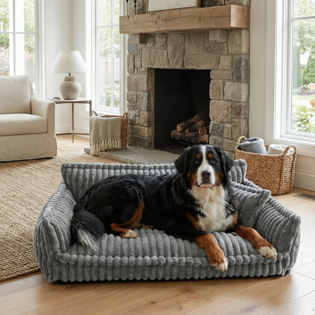 Panier canapé pour chien à rebords et housse lavable