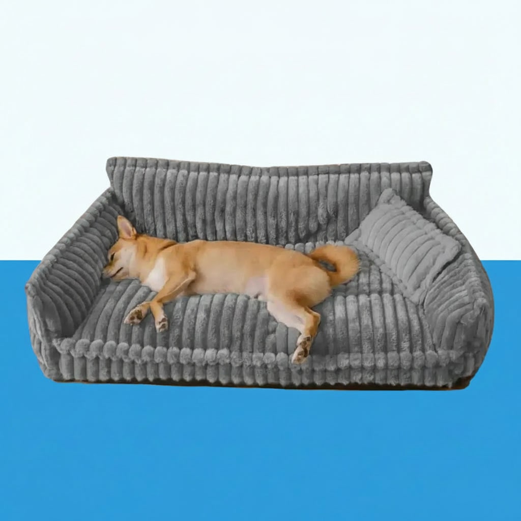 Panier canapé pour chien à rebords et housse lavable