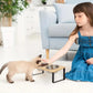 Felineau Gamelle Surélevée pour Chat — Double Bol Inox Incliné 15°