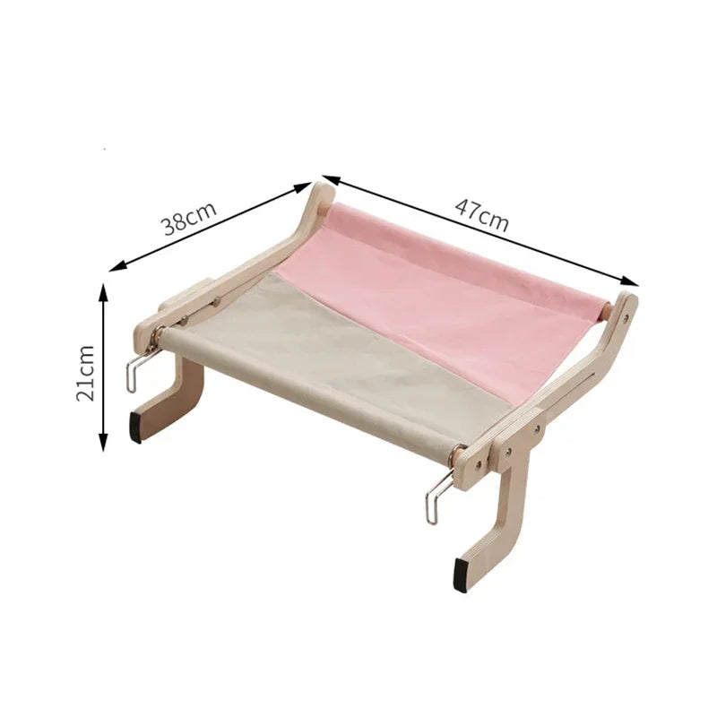 Felineau Hamac en Bois pour Chat | Perchoir Mural Suspendu Confort Premium