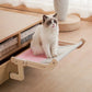 Felineau Hamac en Bois pour Chat | Perchoir Mural Suspendu Confort Premium