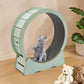 Roue d'Exercice Intérieure pour Chat – Piste Rembourrée Silencieuse 81 cm Finition Bois