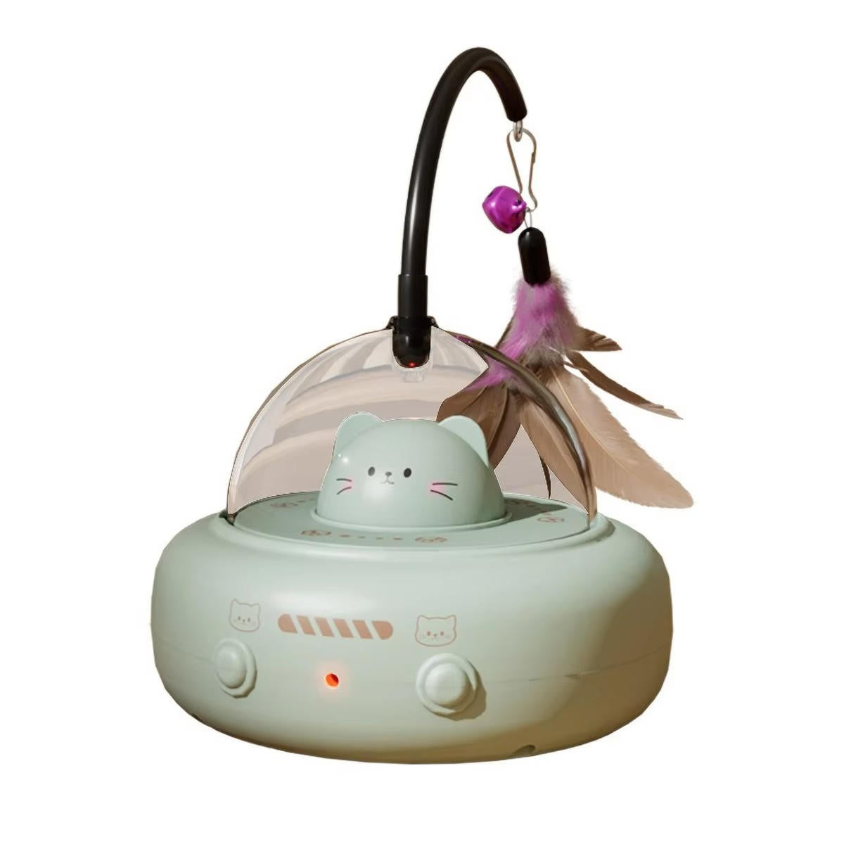 Felineau Jouet Interactif Intelligent pour Chat | Taquin Automatique à Plumes Rotatif