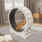 Roue d'Exercice Intérieure pour Chat – Piste Rembourrée Silencieuse 81 cm Finition Bois