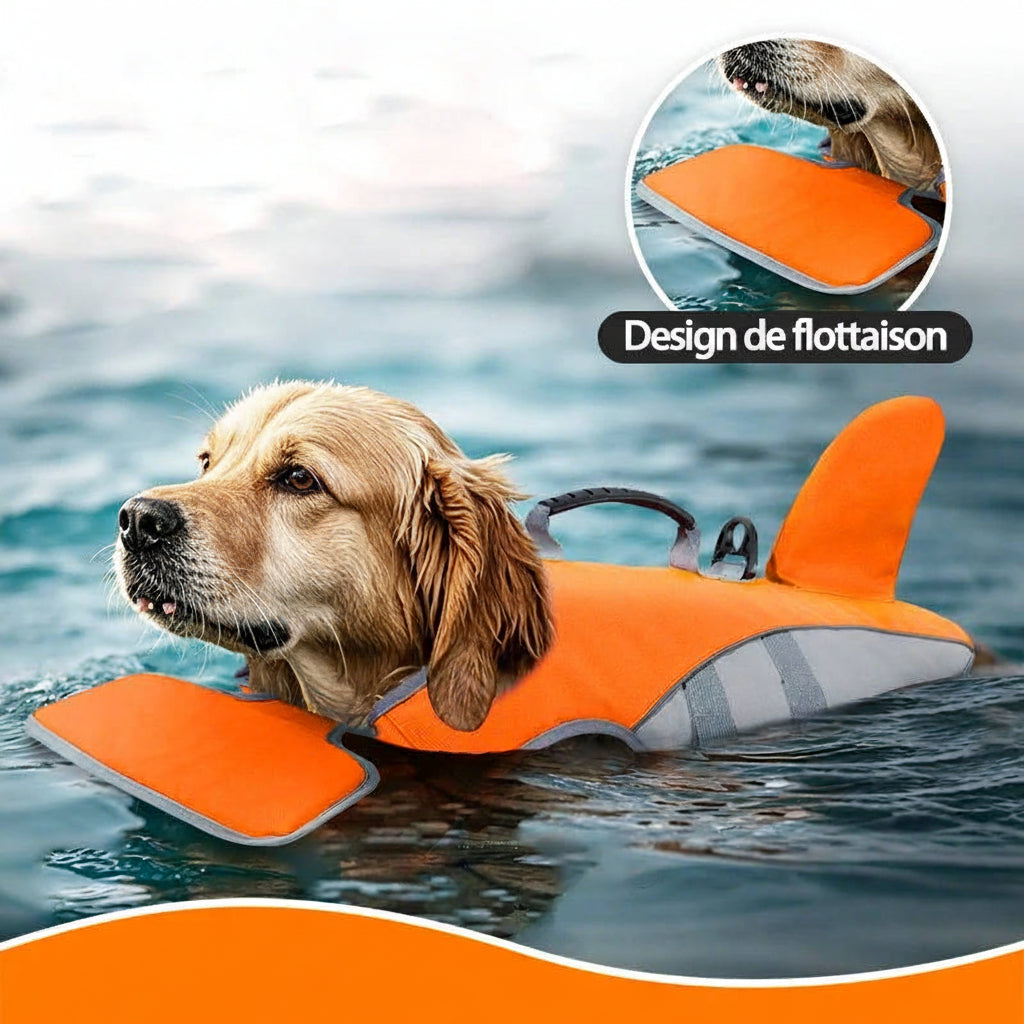 Felineau Gilet de Flottaison pour Chien — Design Requin