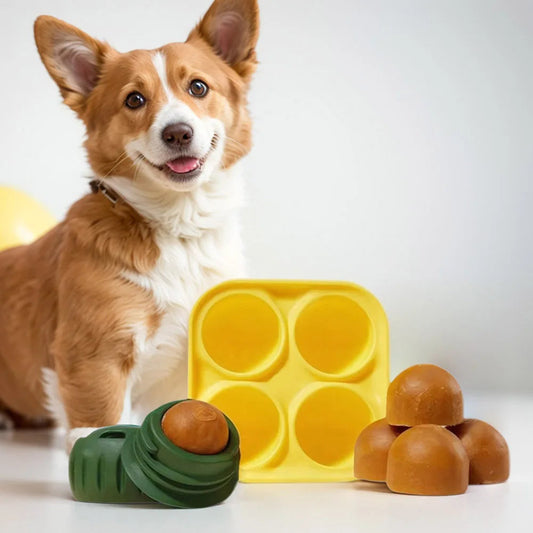 Felineau Gamelle Anti-Glouton & Jouet à Mâcher Rechargeable en Silicone | 2 en 1 pour Chien