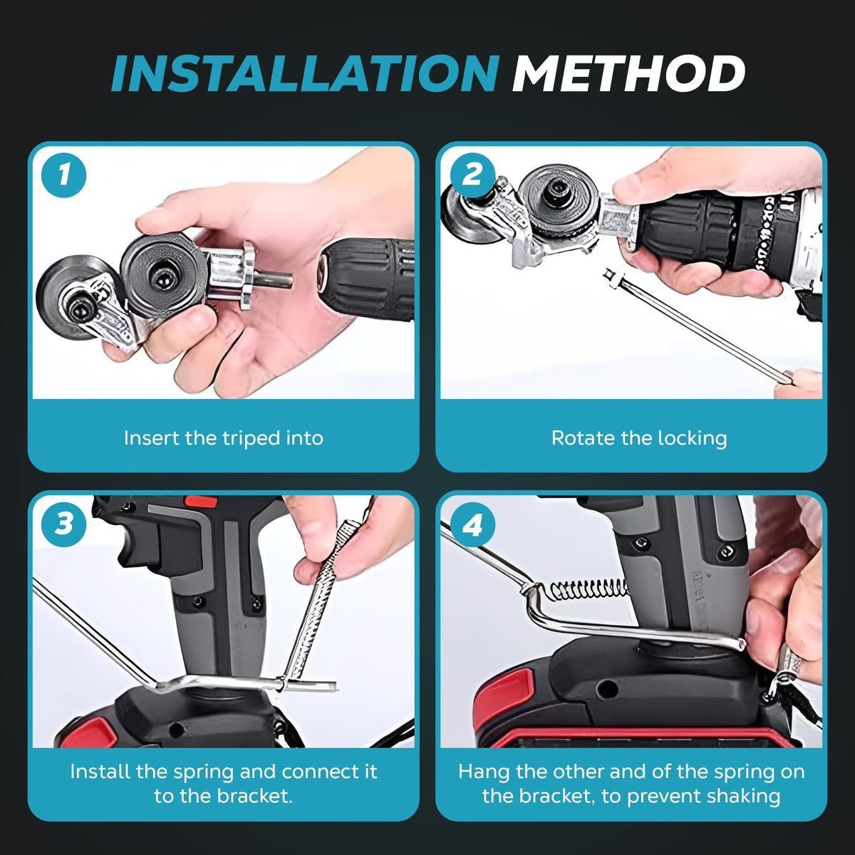 Adaptateur de découpe de tôle pour perceuse à double roue