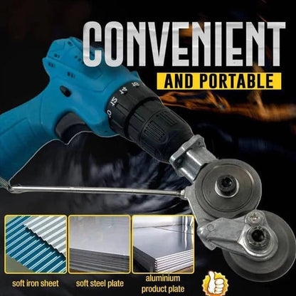 Adaptateur de découpe de tôle pour perceuse à double roue
