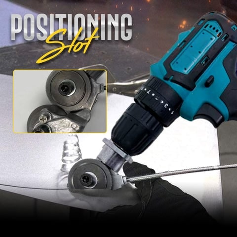 Adaptateur de découpe de tôle pour perceuse à double roue