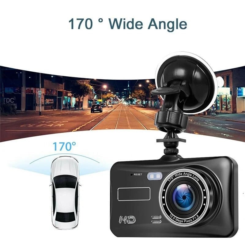 Caméra de voiture avant et arrière 1080p avec écran 4 pouces