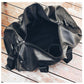 Sac de voyage cylindrique en similicuir à bandoulière réglable