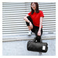 Sac de sport cylindrique en similicuir avec bandoulière
