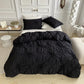 Housse de couette à plis et rosettes avec taies assorties
