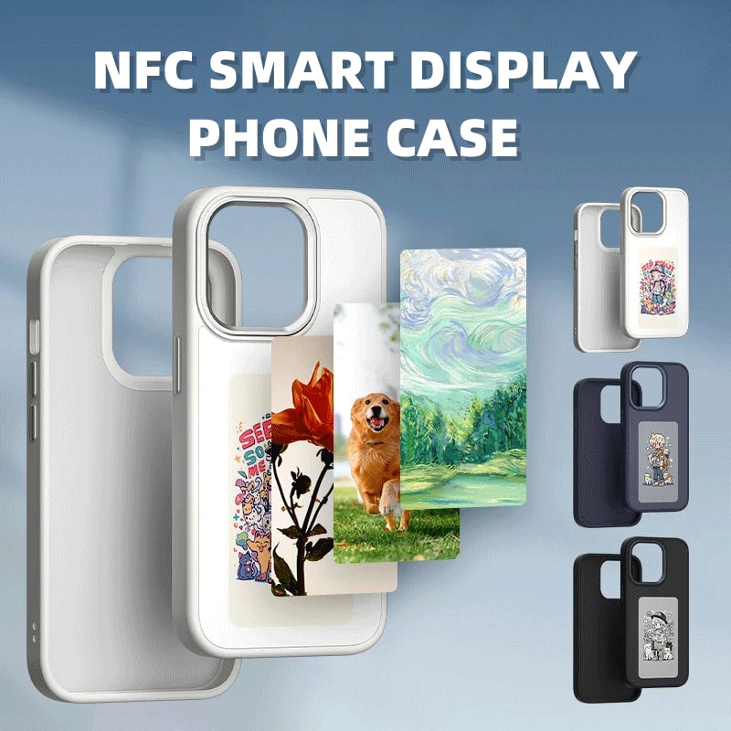 Coque pour iPhone à écran à encre électronique et transmission NFC