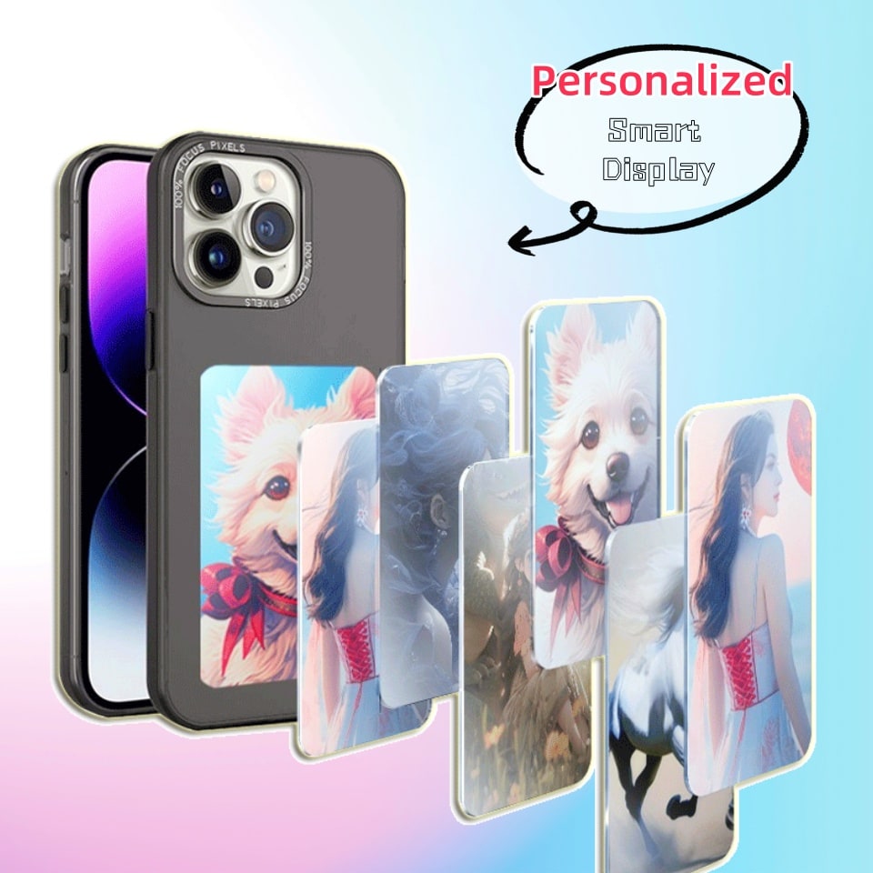 Coque pour iPhone à écran à encre électronique et transmission NFC