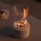 Lampe à combustible avec cylindre en verre et éteignoir