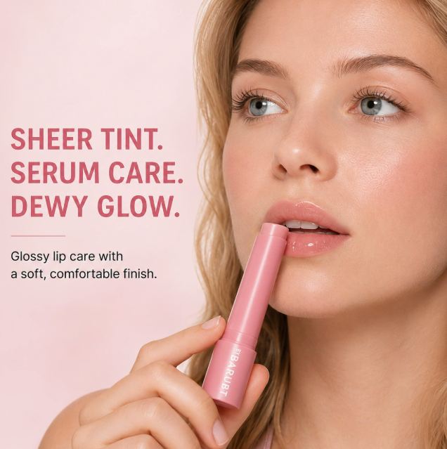 Sérum à lèvres hydratant – Rose transparent et fini brillant – Lot de 2